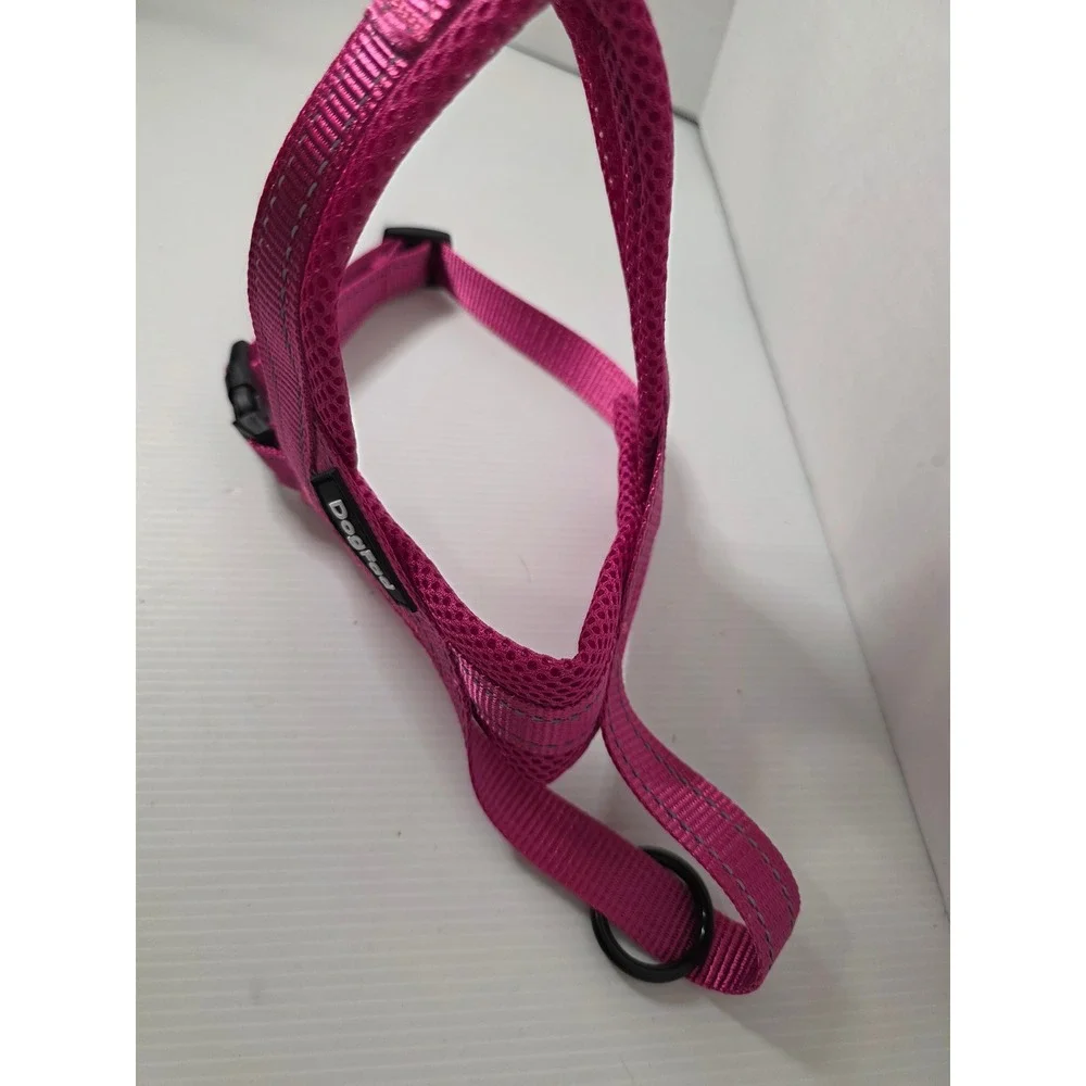 DogFad Pink Dog Harness Small Adjustable Mesh Reflective‎